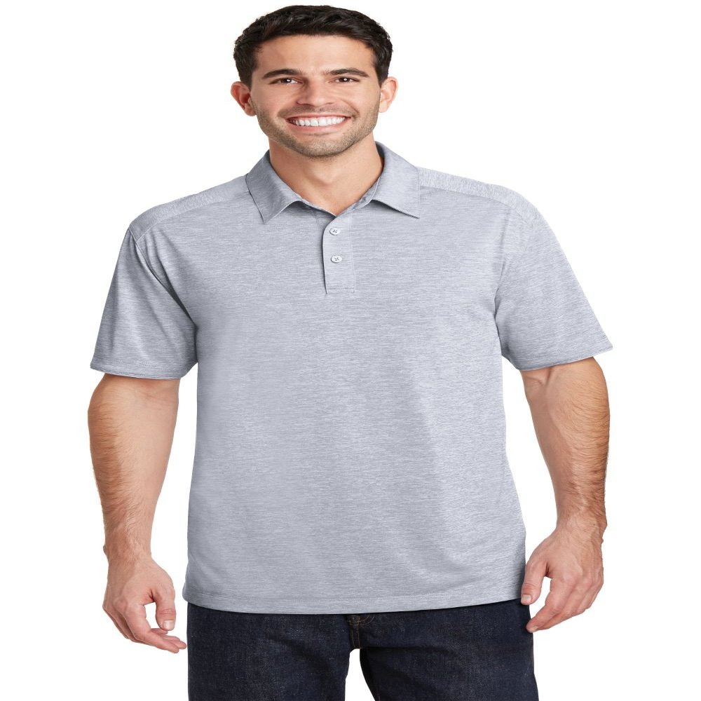 Port Authority Digi Heather Performance Polo Shirt Light Grey