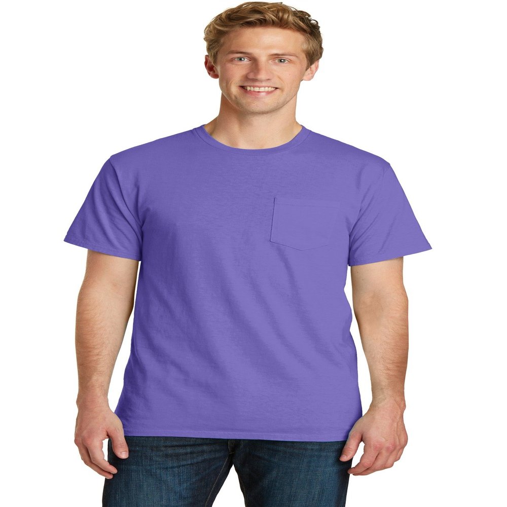 Port & Company Beach Wash Garment-Dyed Pocket Tee Amethyst 4XL