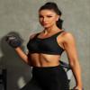 Wingslove Women's Full Coverage High Impact Wirefree Workout Non Padded Sports Bra Bounce Control (Black,40DD) view 2