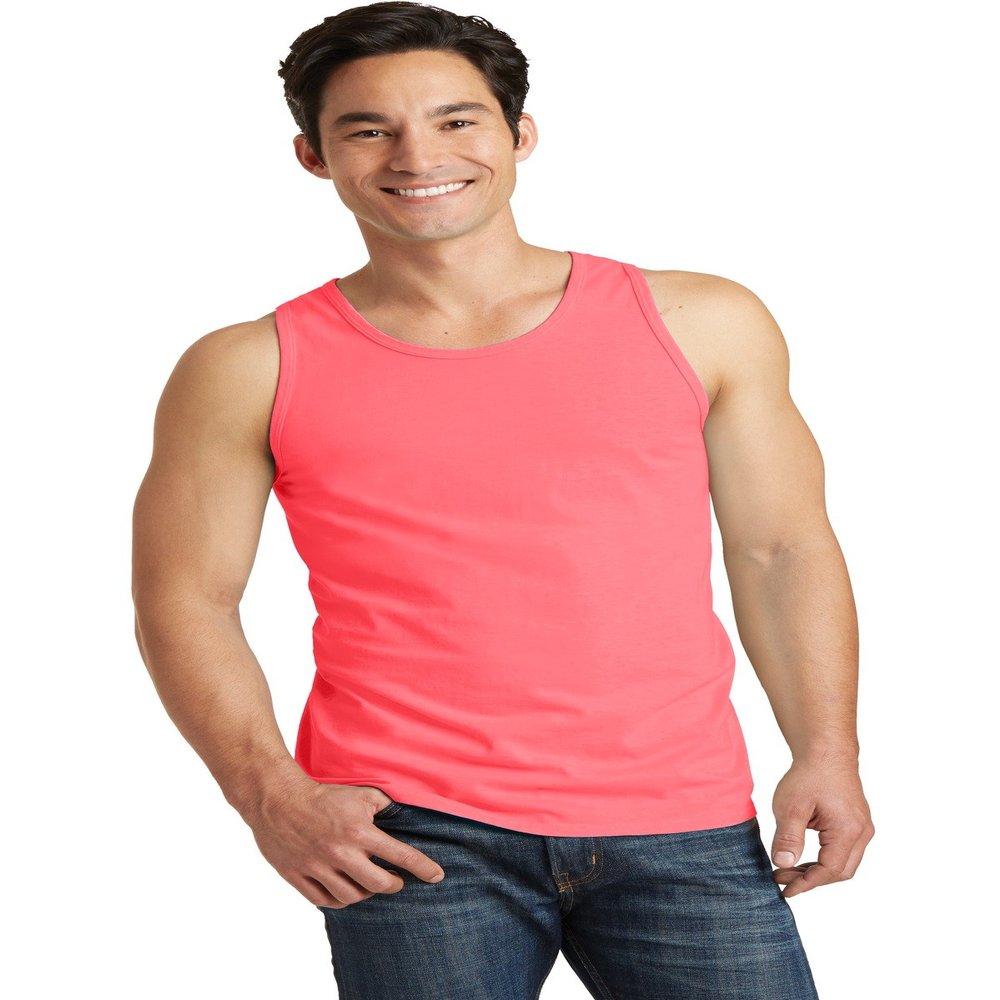Port & Company Essential Pigment-Dyed Tank Top PC099TT Neon Coral 3XL