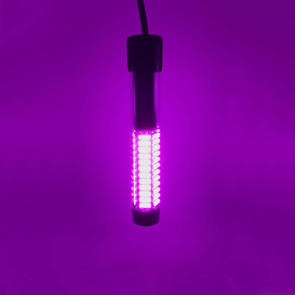 SAMDO Underwater Fishing Light Fish Attracting Light IP68 12V 180 SMD LED 1080 Lumens Drop Fish Boat Night Light 10.8W (Purple)