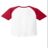 SPORT-TEK Youth Short Sleeve Colorblock Raglan Jersey White/Red view 2