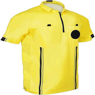1 Stop Soccer New Men's Soccer Pro Referee Jersey Yellow