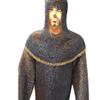 Allbeststuff Chain Mail Hauberk Butted Armor Shirt Medium Blackend with Brass ABS view 1