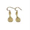 Gold Plated Tennis Racquet Earrings view 1