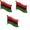 3 African American Flag Lapel Pins - Enamel International Tie & Hat Badges - Perfect Souvenir Pins Made of Durable Metal (3 African American Pins) view 1
