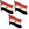 3 Egypt Flag Lapel Pins Three Enamel International Tie & Hat Pin Badges Souvenir Pins Made of Metal (3 Egypt Pins)