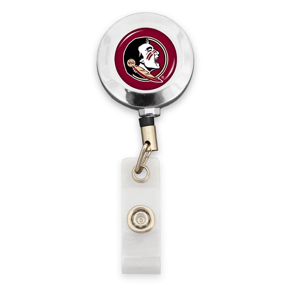 FTH Badge Reel with Alligator Clip (Florida State Seminoles)