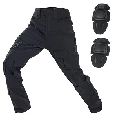 H World Shopping Military Army Tactical Airsoft Paintball Shooting Pants Combat Men Pants with Knee Pads (Black, XXL)