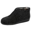 Fischer Men's High Hi-Top Slippers, Black Anthracite 205, 6.5 view 1