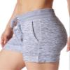 90 Degree By Reflex Womens Soft Sweat Shorts High Waisted Drawstring Lounge Shorts with Pockets - Heather Grey - 1X view 2