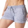 90 Degree By Reflex Womens Soft Sweat Shorts High Waisted Drawstring Lounge Shorts with Pockets - Heather Grey - 1X view 3