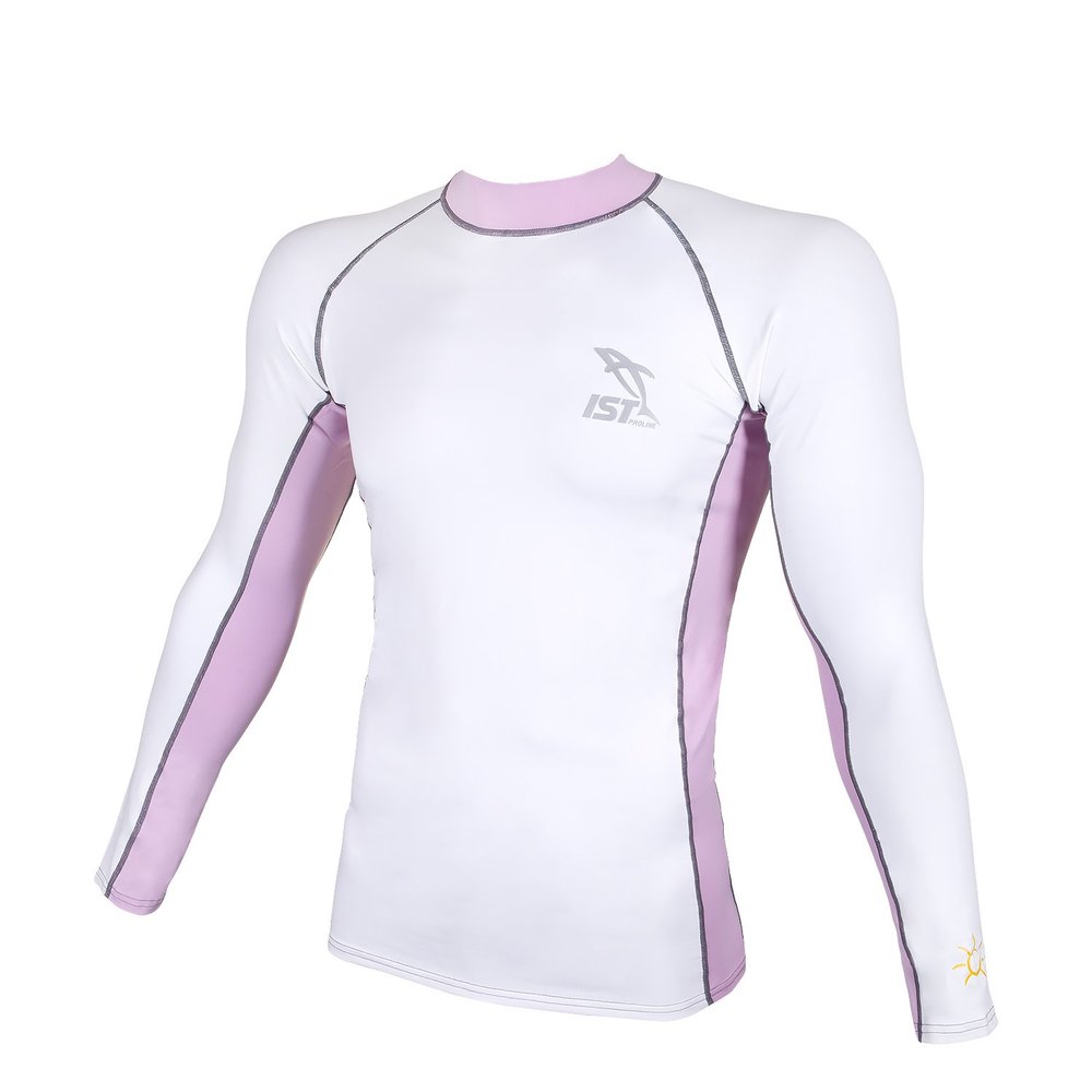 IST DS-46 Unisex Long Sleeve Spandex Rash Guard (Pink, Medium)