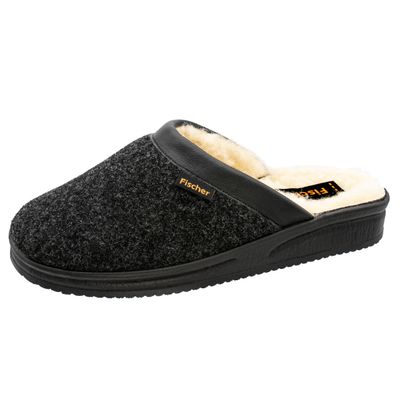 Fischer Men's Andy Open Back Slippers, Black Anthracite 205, 9 UK