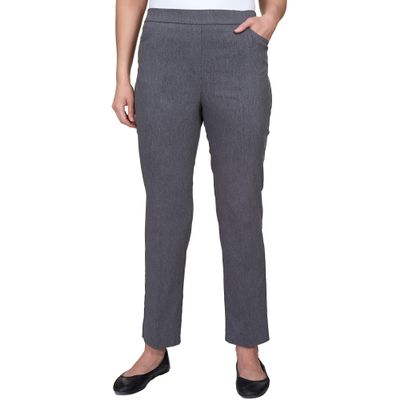 Alfred Dunner Allure Slimming Missy Stretch Pants - Modern Fit, Grey, 14