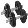 Tunturi Unisex Adult 2 Bar Screw Dumbbell Set - Black, 20 kg view 1