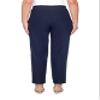 Alfred Dunner Womens Classic Allure Fit Proportioned Pant with Elastic Comfort Waistband Navy Size 18 view 2