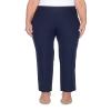 Alfred Dunner Womens Classic Allure Fit Proportioned Pant with Elastic Comfort Waistband Navy Size 18 view 3