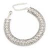 Avalaya Bridal/Wedding/Prom/Party Austrian Crystal, White Glass Pearl Bracelet In Rhodium Plating - 18cm L/ 5cm Ext view 1