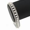 Avalaya Bridal/Wedding/Prom/Party Austrian Crystal, White Glass Pearl Bracelet In Rhodium Plating - 18cm L/ 5cm Ext view 2