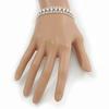 Avalaya Bridal/Wedding/Prom/Party Austrian Crystal, White Glass Pearl Bracelet In Rhodium Plating - 18cm L/ 5cm Ext view 3
