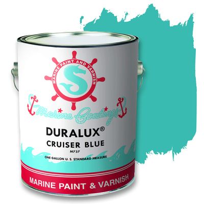 DURALUX Marine Enamel, Cruiser Blue, 1 Gallon, Topside Paint for Boats and Other Onshore or Offshore Marine Maintenance Applications, Adheres to Steel, Metal, Wood, Fiberglass & Aluminum