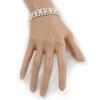 Avalaya Bridal/Wedding/Prom/Party Austrian Crystal Bracelet with Tongue Clasp In Silver Tone - 17cm L view 3
