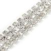 Avalaya Bridal/Wedding/Prom/Party Austrian Crystal Bracelet with Tongue Clasp In Silver Tone - 17cm L view 4