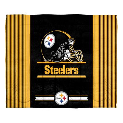 Northwest NFL Pittsburgh Steelers Comforter and Sham Set, Full/Queen, Safety