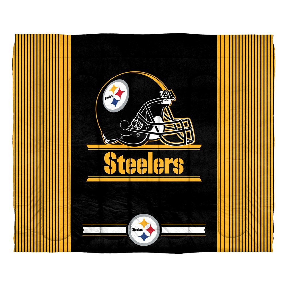 Northwest NFL Pittsburgh Steelers Comforter and Sham Set, Full/Queen, Safety