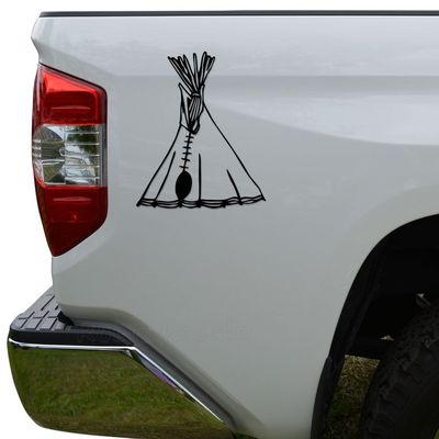 Rosie Decals Teepee Indian Tent Die Cut Vinyl Decal Sticker For Car Truck Motorcycle Window Bumper Wall Decor Size- [6 inch/15 cm] Tall Color- Gloss Black