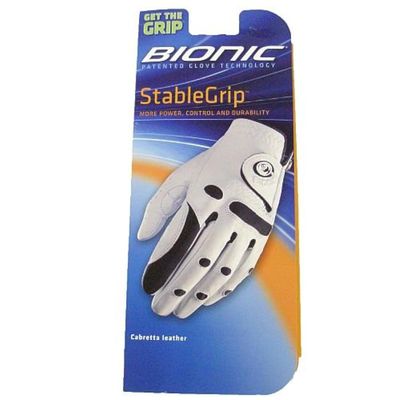 Bionic Stable Grip Golf Glove Mens Classic (White, Right, Small)