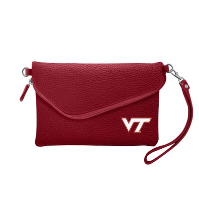 Littlearth NCAA Virgina Tech Hokies Pebble Fold Over Purse, Team Color, 6x 9" x 0.75