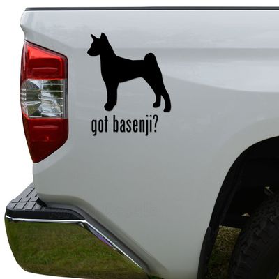 Rosie Decals Got Basenji Dog Pet Die Cut Vinyl Decal Sticker For Car Truck Motorcycle Window Bumper Wall Decor Size- [6 inch/15 cm] Tall Color- Gloss White