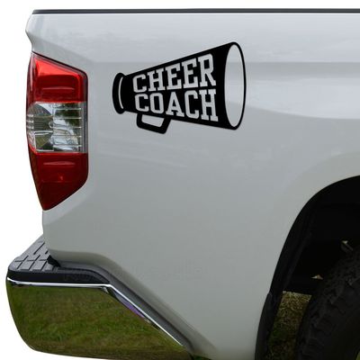 Rosie Decals Cheer Coach Die Cut Vinyl Decal Sticker For Car Truck Motorcycle Window Bumper Wall Decor Size- [8 inch/20 cm] Wide Color- Gloss Black