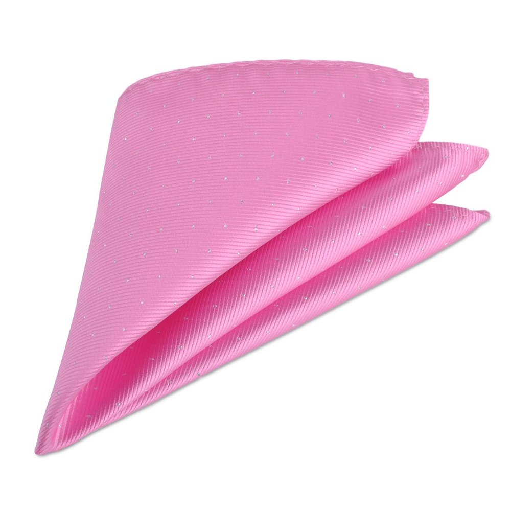 ciciTree 12x12 Men's Polka Dot Pink Pocket Square Jacquard Woven Handkerchief Gift
