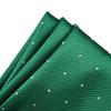 ciciTree 12x12 Men's Polka Dot Dark Green Pocket Square Jacquard Woven Handkerchief Gift view 2