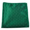 ciciTree 12x12 Men's Polka Dot Dark Green Pocket Square Jacquard Woven Handkerchief Gift view 4