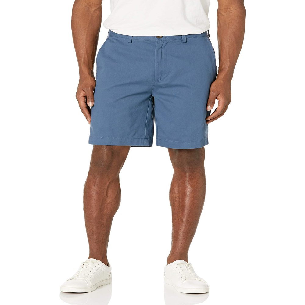 Amazon Essentials Men's Classic-Fit 9" Chino Short, Blue, 32