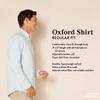 Amazon Essentials Men's Regular-Fit Long Sleeve Oxford Shirt, Blue, Small view 2