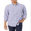 Amazon Essentials Men's Regular-Fit Long-Sleeve Casual Poplin Shirt, Light Blue Red Plaid, Large view 1
