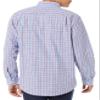 Amazon Essentials Men's Regular-Fit Long-Sleeve Casual Poplin Shirt, Light Blue Red Plaid, Large view 3