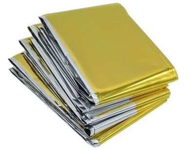 iChefer 82" X 62" Two-Sided Extra Large Mylar Emergency/Survival Blanket - Moistureproof and 90% Heat Retention Pack of 10 (Pack of 20)