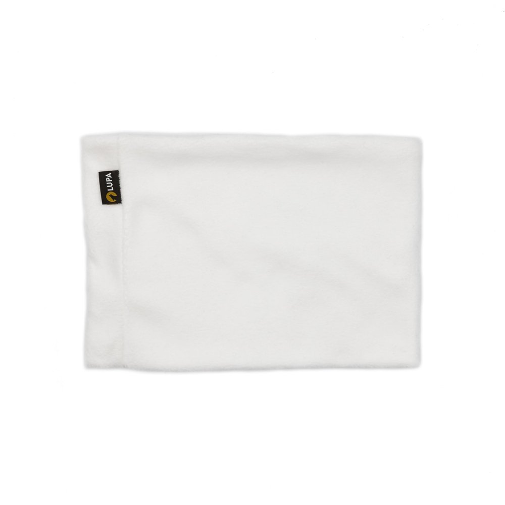Lupa Kids Handmade Double-Layer Fleece Neck Warmer - Kids Neck Warmer for Boys & Girls - Fleece Neck Gaiter for Winter (White, Small (2-6))