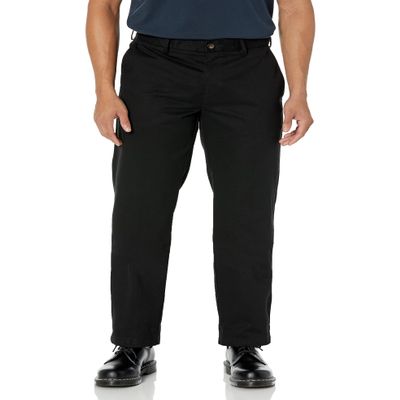 Amazon Essentials Men's Classic-Fit Wrinkle-Resistant Flat-Front Chino Pant, Washed Black, 34W x 28L