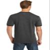 Port & Company Core Cotton Ringer Tee M Dark Heather Grey/ Jet Black view 2