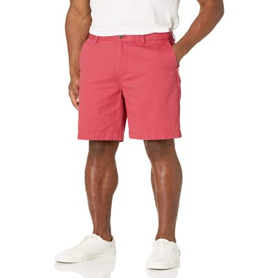 Amazon Essentials Men's Classic-Fit 9" Chino Shorts, Raspberry Red, 30