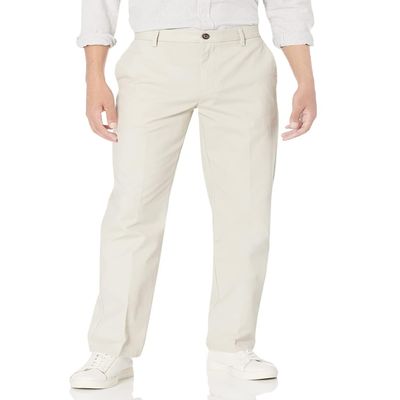 Amazon Essentials Men's Classic-Fit Wrinkle-Resistant Flat-Front Chino Pant (Available in Big & Tall), Stone, 31W x 29L