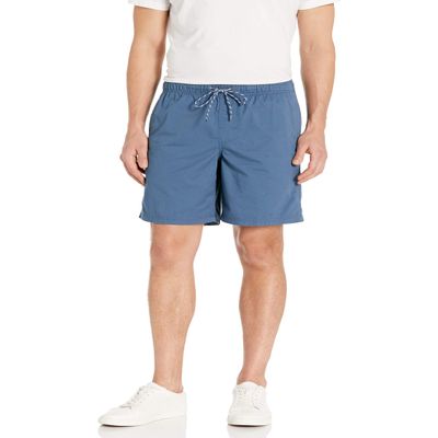Amazon Essentials Men's 8" Inseam Relaxed-Fit Drawstring Walk Shorts (Available in Plus Size), Deep Blue, X-Small