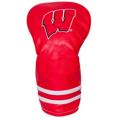 Team Golf NCAA Wisconsin Badgers Vintage Driver Head Cover Vintage Driver Golf Club Headcover, Form Fitting Design, Retro Design & Superb Embroidery